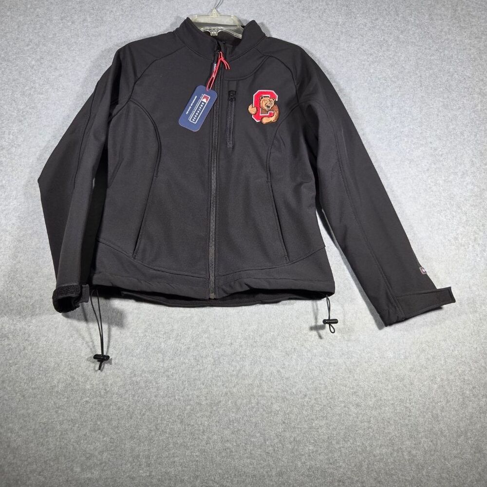Boathouse Cornell Big Red Varsity Softshell Jacket Womens S Black Fleece Lined